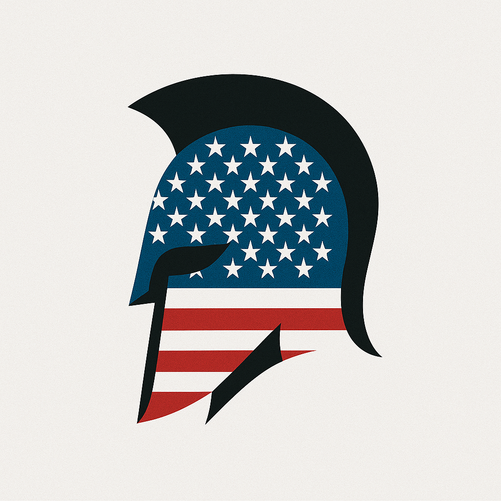 Hoplite American Flag Helmet Logo